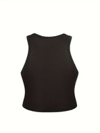 Women's Y2K Elegant Fashion Autumn/Summer Round Neck Tank Top, Cherry Print, Soft Fabric, Machine Washable Comfortable Knitwear, Trendy All-Season Street Style, Popular Loose-Fit Comfortable Multi-Color Option, Breathable Trendy Casual Top - Black 2