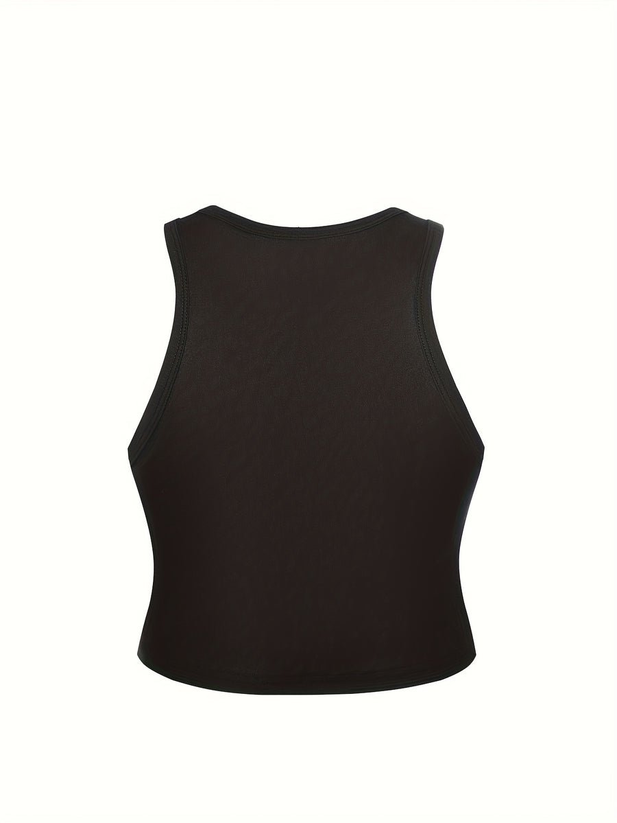 Women's Y2K Elegant Fashion Autumn/Summer Round Neck Tank Top, Cherry Print, Soft Fabric, Machine Washable Comfortable Knitwear, Trendy All-Season Street Style, Popular Loose-Fit Comfortable Multi-Color Option, Breathable Trendy Casual Top - Black 2