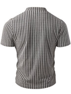 ROYALBOY New Spring Black And White Fishbone Pattern Short Sleeve, Individual Chapter Boy, Fashionable And Versatile, Suitable for Gatherings And Parties - White