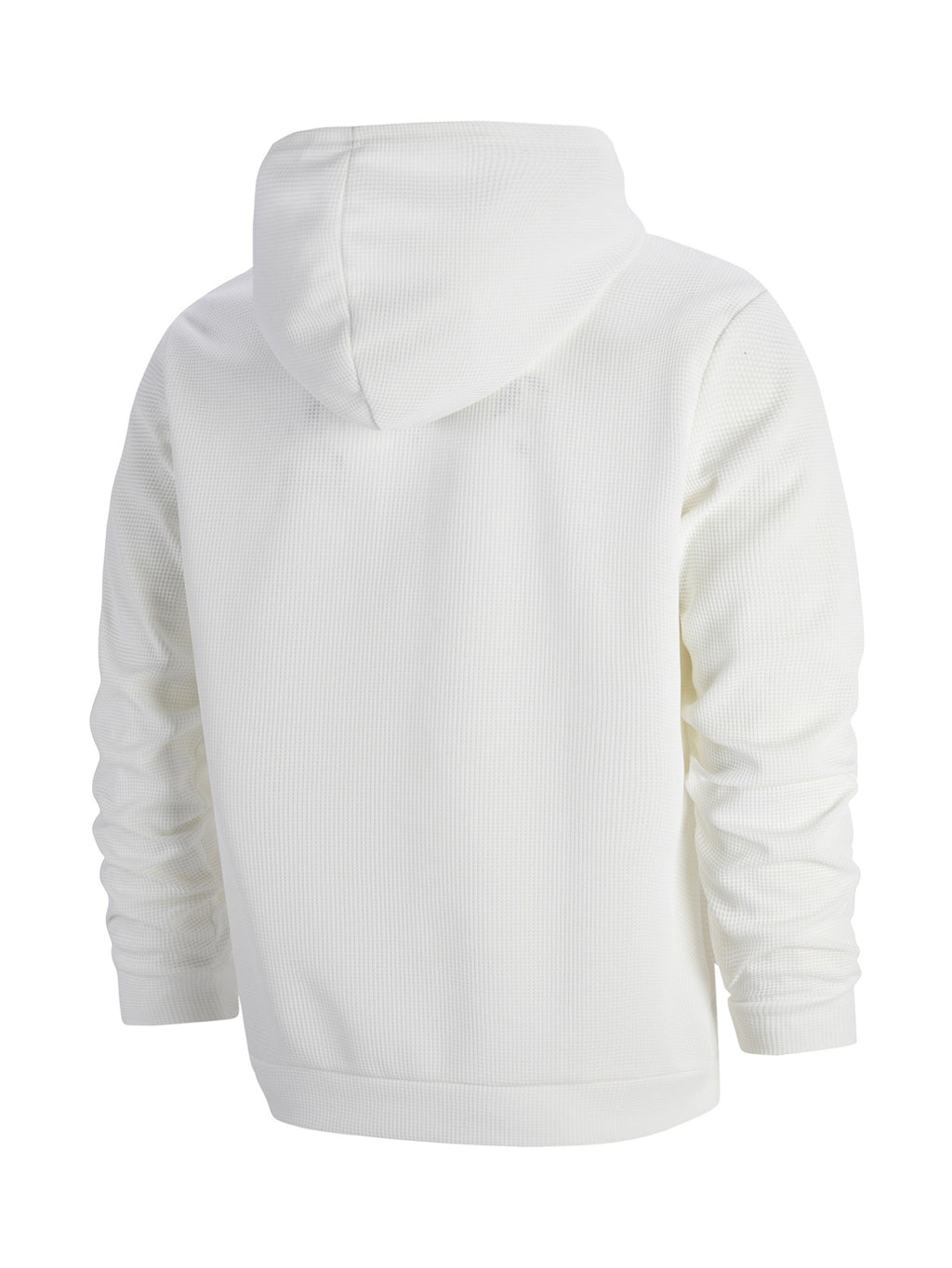 Men's Solid Color Waffle Knit Half-Zip - Lightweight Breathable Half-Zip Hoodie, Long Sleeve Casual Pullover Suitable for Streetwear, Travel, Spring & Autumn Layering, Waffle Texture - White