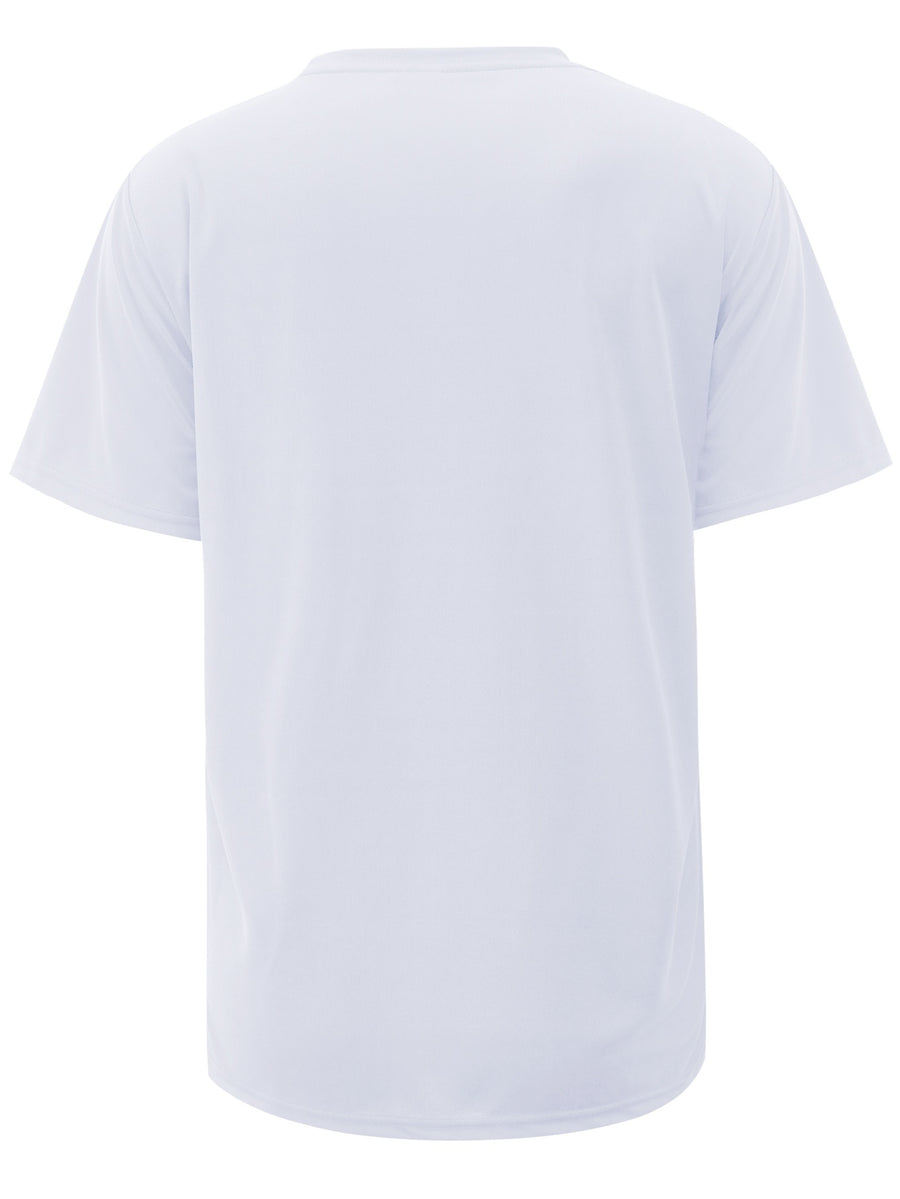 Men's Round-neck Short-sleeve Printed Top with a Black and White Vintage Canvas Shoe Pattern Design, Featuring a Simple Street-style Trend, Suitable for Daily Casual and Sportswear Outfits - White