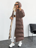 Fashionable and Elegant Thick Coat - Coffee Color