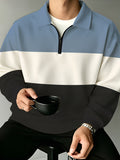 Men'S Fashion Half-Zip Sweatshirt, Casual Novelty Men'S Sweatshirt, Essential for Home And Leisure - Mixed colors