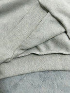 Autumn/Winter New Season 2pcs Pioneer Geometric Zebra V-Neck Sweatshirt + Clean Straight-Leg Pants Set, Niche Streetwear Style Outfit - Light Gray + Light Gray