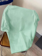 Men'S Casual Short-Sleeve T-Shirt with a Round Neck And Letter Print, Perfect for Summer Leisure And Sports - Mint Green