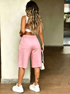 (ZD260420019) Women'S Fashion Street Style Cool Women'S Shorts - Pink Color