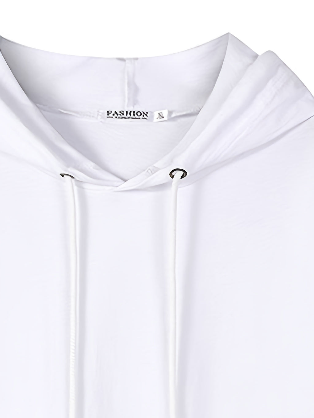 Men'S Casual Drawstring Hooded T-Shirt for Summer, Featuring a Faux Two-Piece Hem Design, Made from Soft, Sweat-Absorbing Fabric, Ideal for Outdoor Leisure Activities And Sports, Sweat-Resistant - White