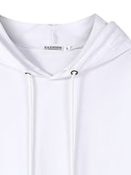Men'S Casual Drawstring Hooded T-Shirt for Summer, Featuring a Faux Two-Piece Hem Design, Made from Soft, Sweat-Absorbing Fabric, Ideal for Outdoor Leisure Activities And Sports, Sweat-Resistant - White
