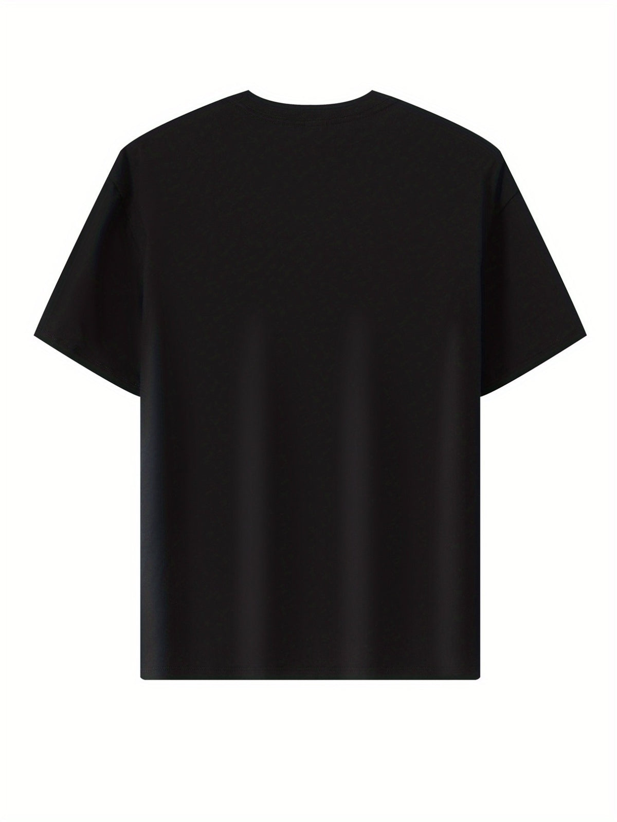 Summer Men's 5pcs Pure Cotton Short-Sleeve T-Shirts, Classic Crew Neck Versatile Basic Style, Soft Breathable Regular Fit, Custom Print Patterns Available, Ideal for Daily Wear, Team Apparel, and Commemorative Work Uniforms - Black