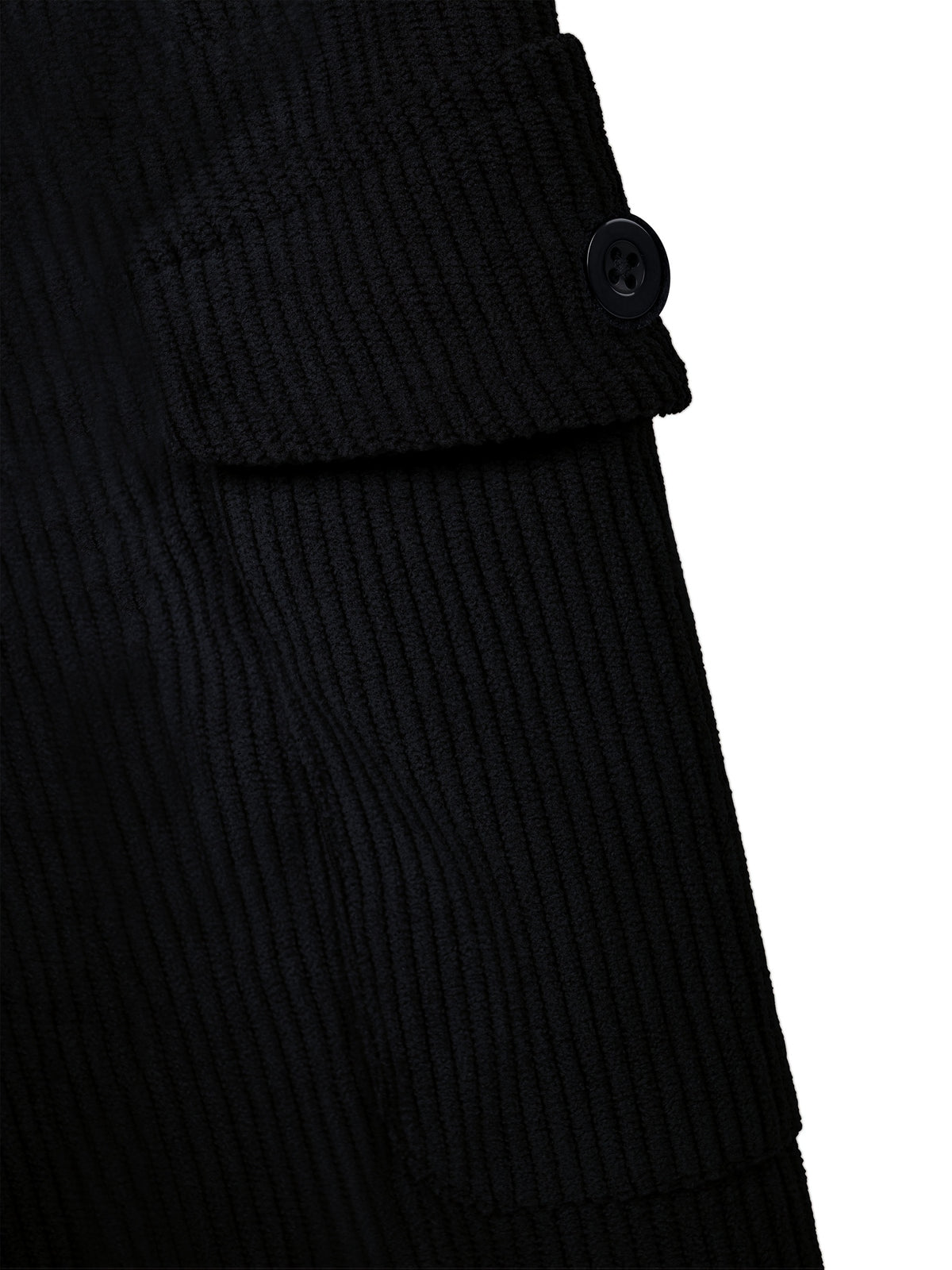 Christmas ! 1pc Men'S Corduroy Hooded Sweatshirt, Multi-Pocket Design, Retro Casual Style, Loose Fit, Ideal for Autumn/Winter Daily Outdoor Activities - Black