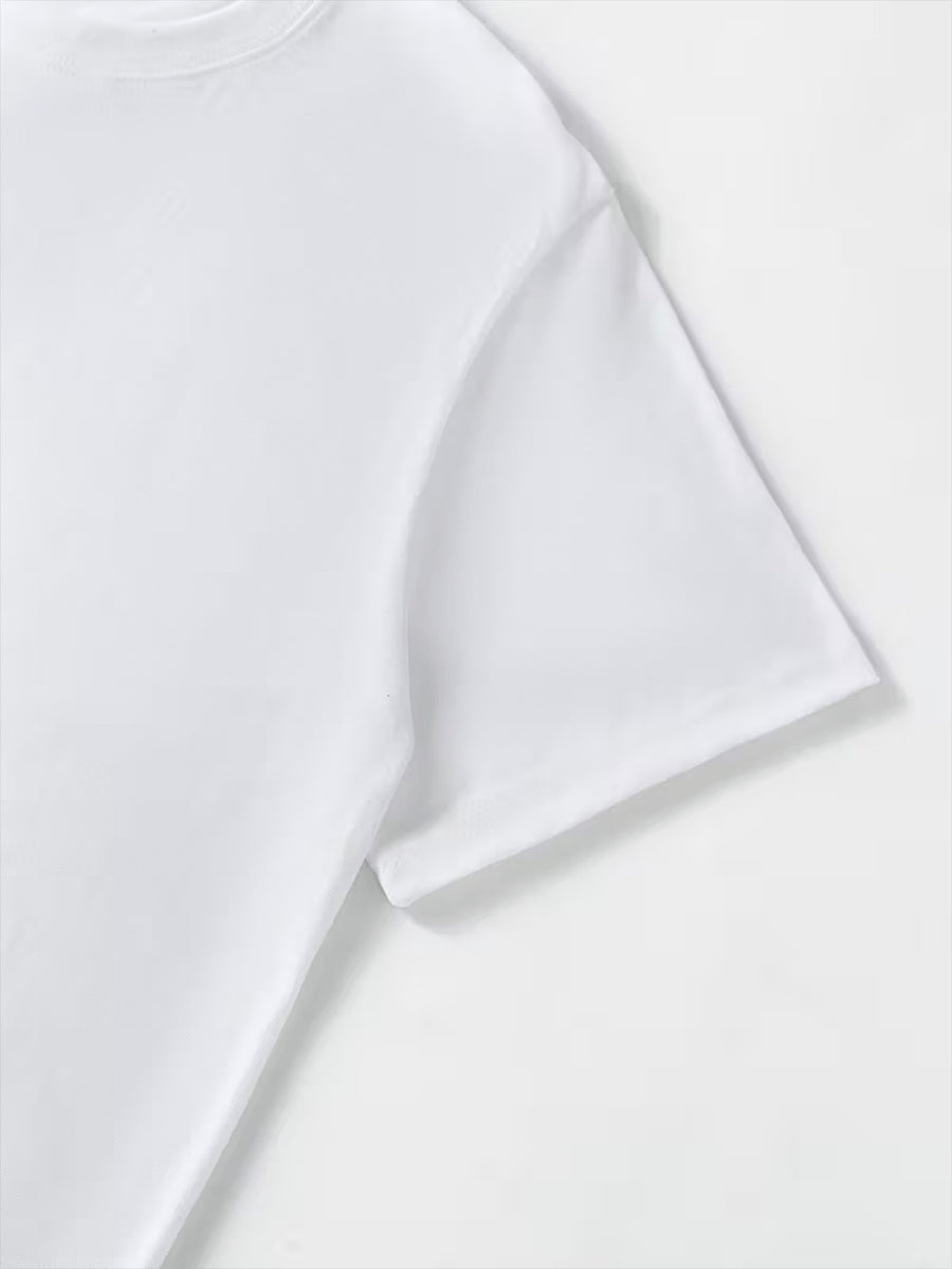 Men's Basic White Crew Neck T-Shirt - Vintage Minimalist Solid Color Crewneck, Regular Fit Casual Shirt, Suitable as a Gift, for Daily Wear, and as a Year-Round Wardrobe Essential, Machine Washable for All Seasons, Father's Day Gift - White