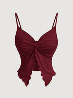 Sexy Fashion Spaghetti Strap Camisole for Women - Burgundy
