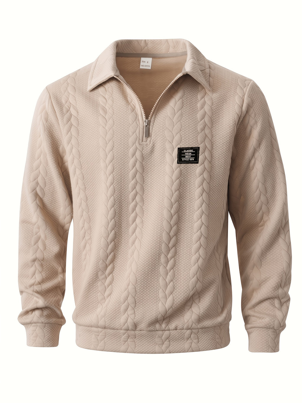 Men's Jacquard Sweatshirt - Khaki