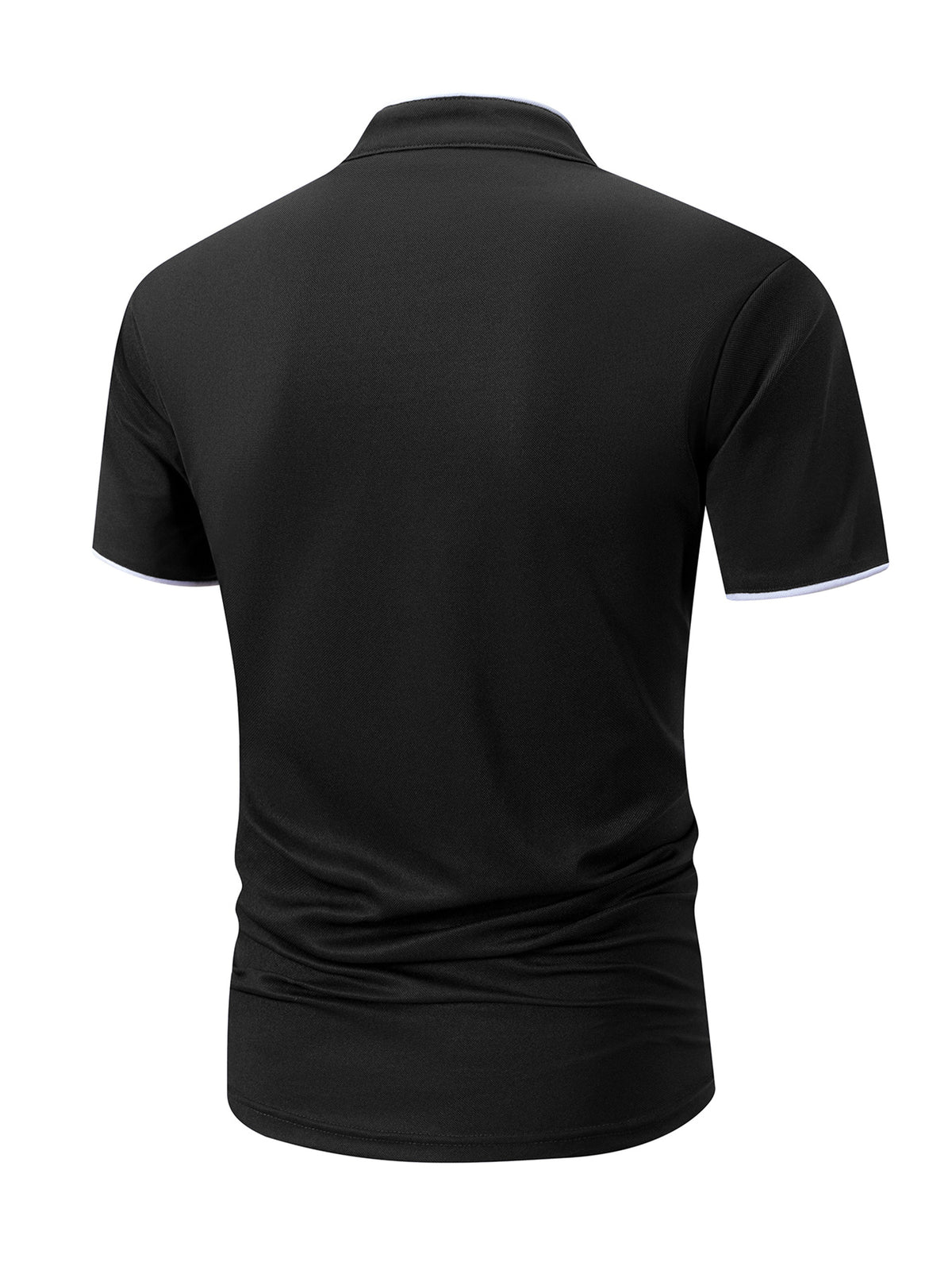 2-Pc Men'S Summer Short-Sleeve Polo Shirts, Multi-Pc T-Shirts Knit Breathable Quick-Dry, Solid Color Regular Fit Anti-Pilling, Polo Collar with Buttons, Outdoor Sports Golf - Black+Dark Grey