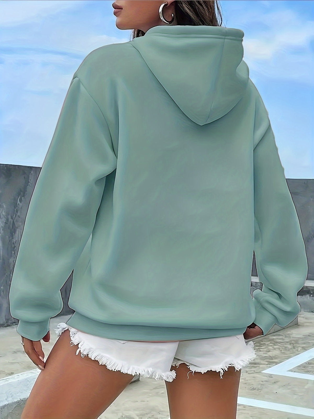 Women'S Fashion Hoodie - Light Green
