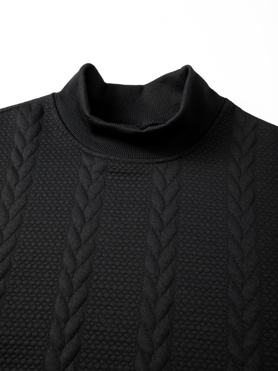 4pcs Men's Stand Collar Knit Textured Long-Sleeve Sweatshirt, Fashionable Comfortable Breathable Casual Sportswear, Solid Color Versatile Trendy Athletic Top, Pilling-Resistant, Ribbed Cuffs, Suitable for Outdoor Sports, Daily Wear, Running, Fitness - Black + + Light Gray + Khaki