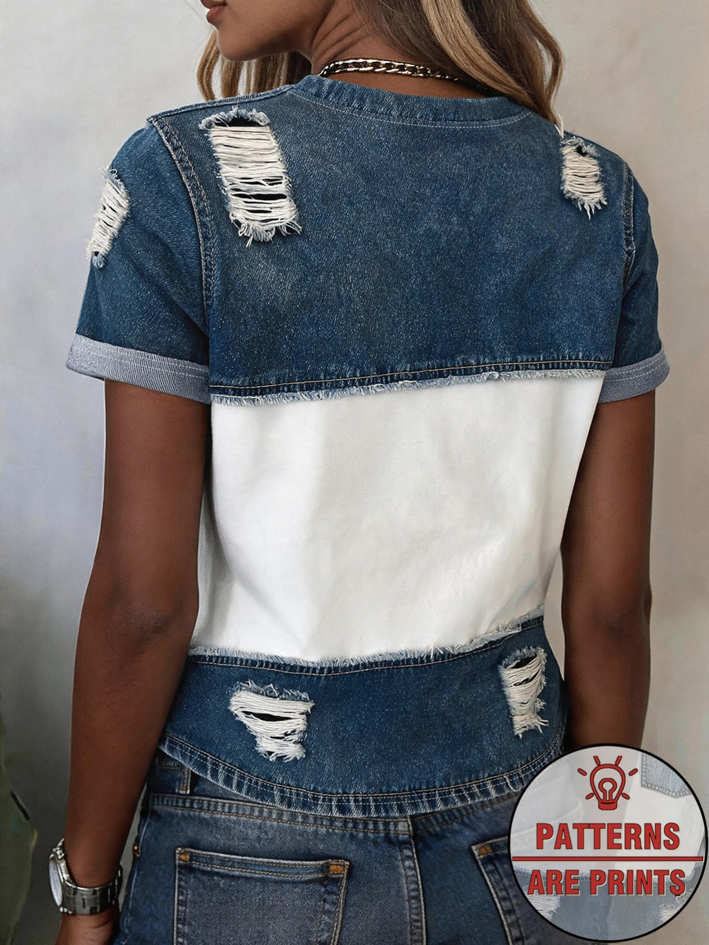 Drawing Print Digital Print Round Neck Fashion Women'S Short Sleeve - Multicolor