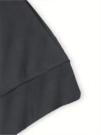 Fashionable And Elegant Long Hoodie with a Versatile Minimalist Print for Commuting - Dark Gray