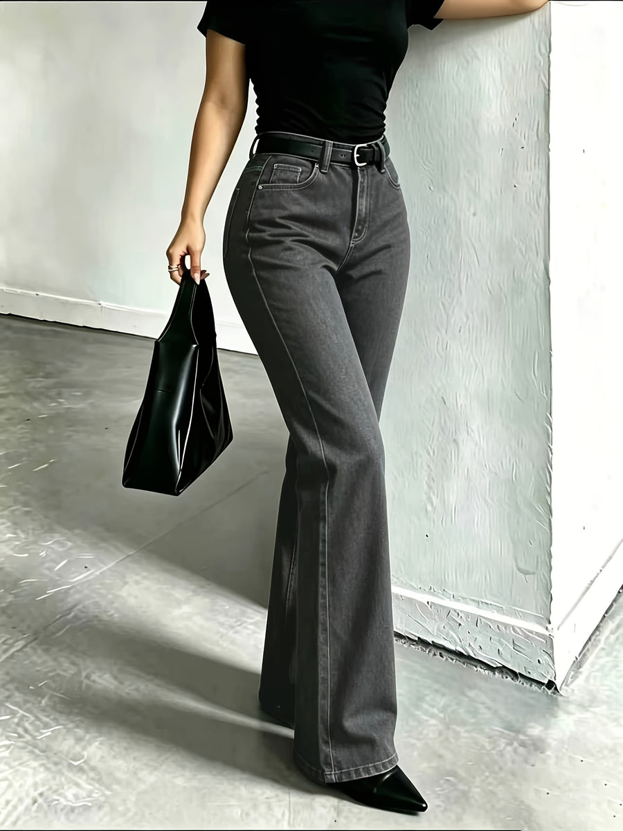 A10050# Simple and Stylish Jeans - Dark Gray