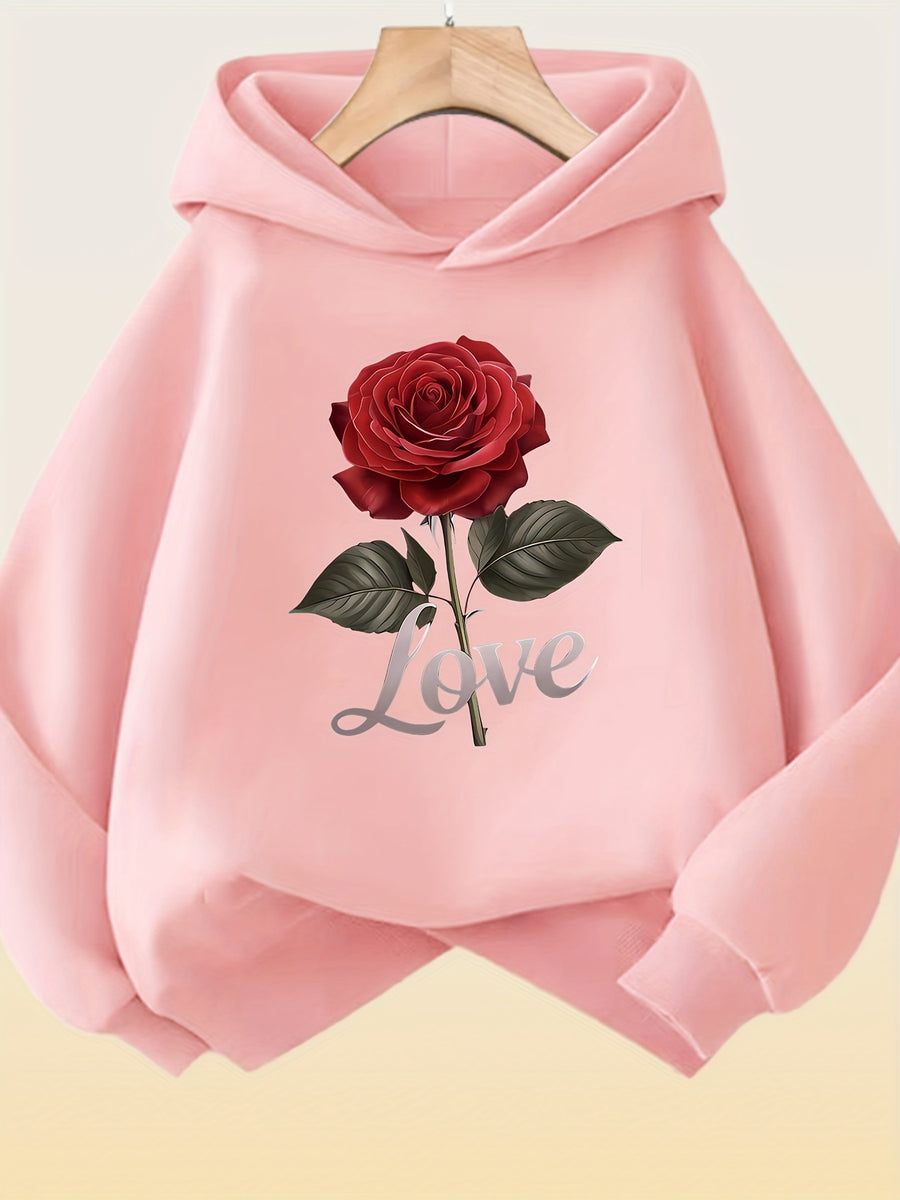 RUEPEI A Women'S Comfortable Thickened Fleece Hoodie, Machine Washable - Suitable for And Casual Wear, Ideal for Hoodies - Pink Color