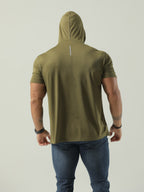 Men's Short-Sleeve Hoodie - Olive