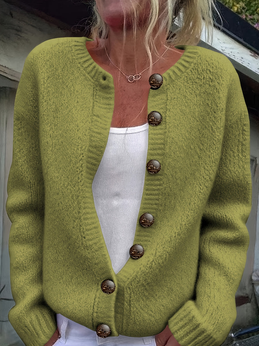 Women'S Thick Needle Sweater, Suitable for Autumn And Winter, Casual Warmth, Elegant And Versatile, Ideal for Holiday Parties. Long-Sleeved Shirt - Olive
