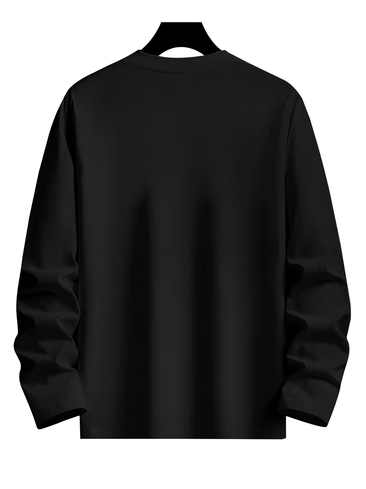 3pcs - 100% Cotton Men's Long Sleeve T-Shirts, Solid Color with Minimalist Print, Round Neck Base Layer Tops, Comfortable Pure Cotton Fabric, Suitable for Outdoor/Casual/Sports, Machine Washable - Combination Color 1