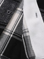 Pearson OBM Men's Fashion Versatile Plaid Jacket - Black