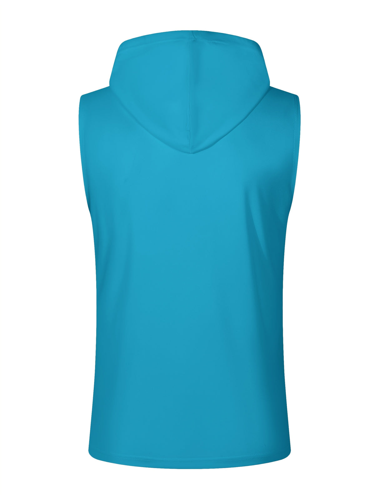 Men's Sleeveless Hooded Henley Shirt - Lightweight, Breathable Polyester | Summer Casual & Sporty Top with Button Detail | Machine Washable - Dark Cyan