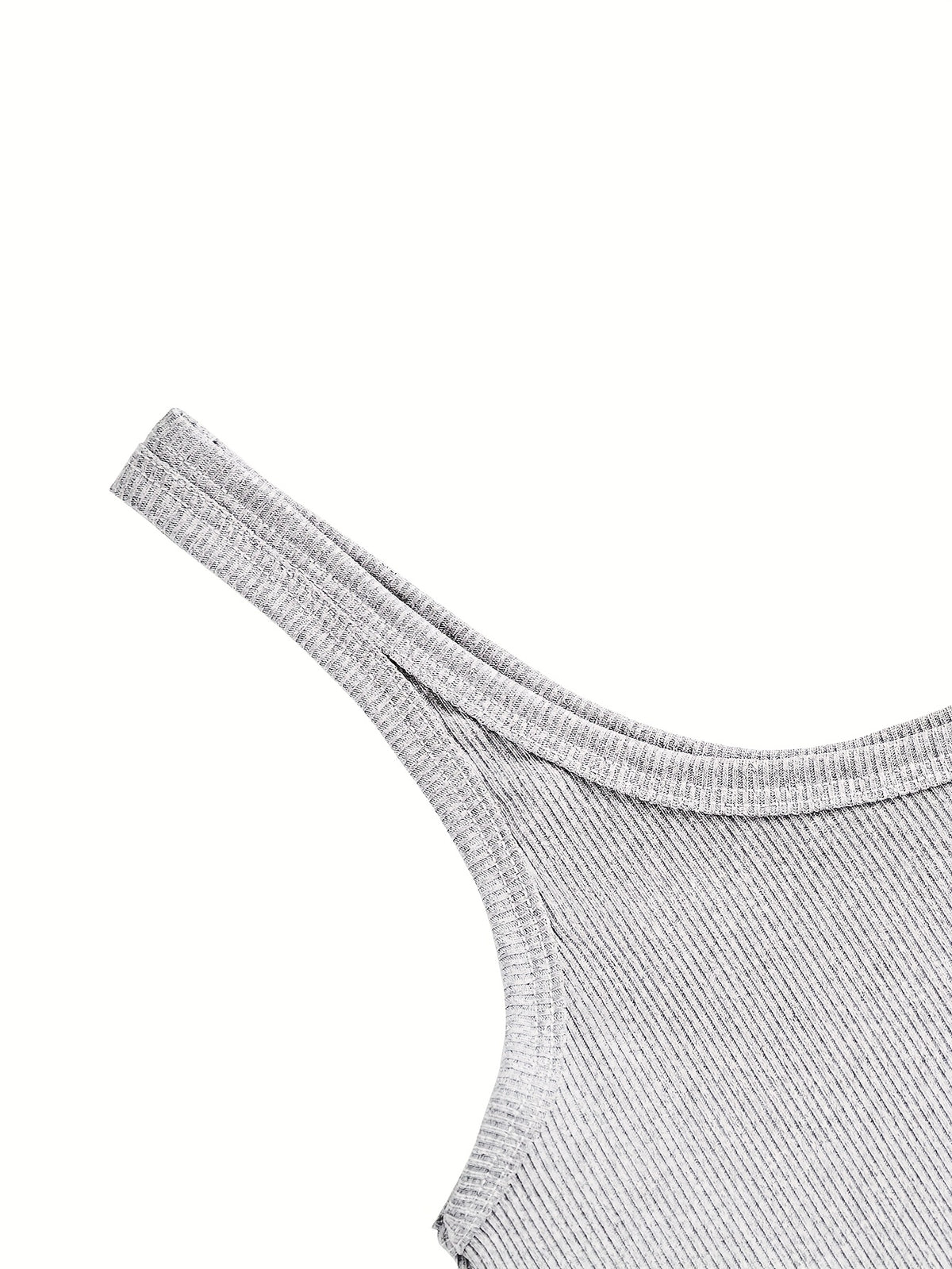 Women's suits: diagonal pocket drawstring shorts, spring and summer shorts, Women's clothing, letter print short vests, sleeveless casual tops - Grey