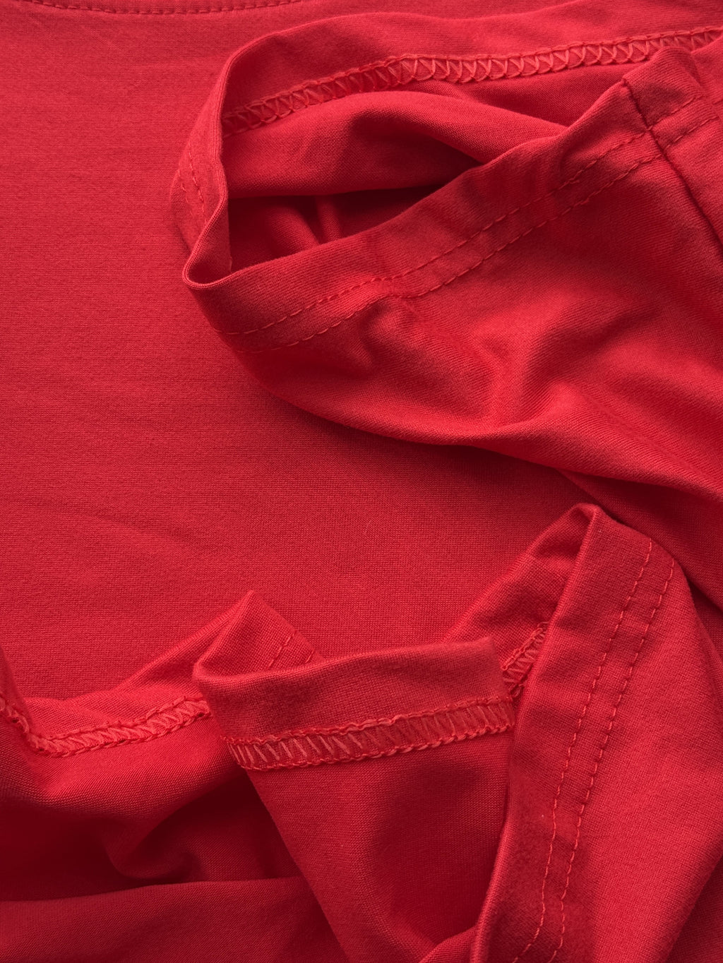 2Y707 M-2XL T-Shirt Women Crop Top Clothes Leisure Plus-Size T-Shirt Internet Basic Essentials Casual T-Shirt Versatile Celebrity Round Neck Men And Women Women Fashion Korean Style Ladies Oversized Large T-Shirt - Red