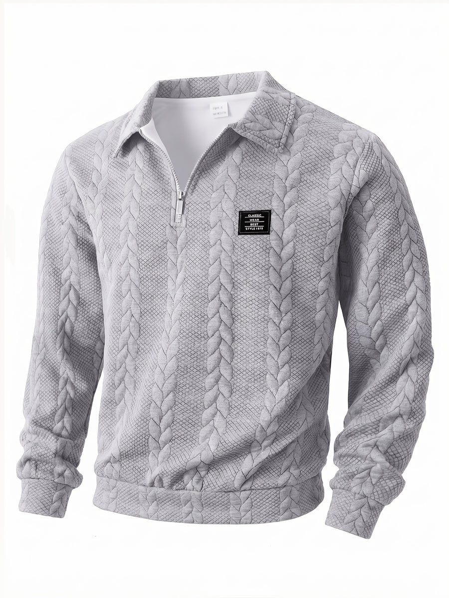 Men's Jacquard Sweatshirt - Grey
