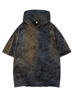 Men's Summer Short-Sleeve T-Shirt and Sports Hoodie - Black