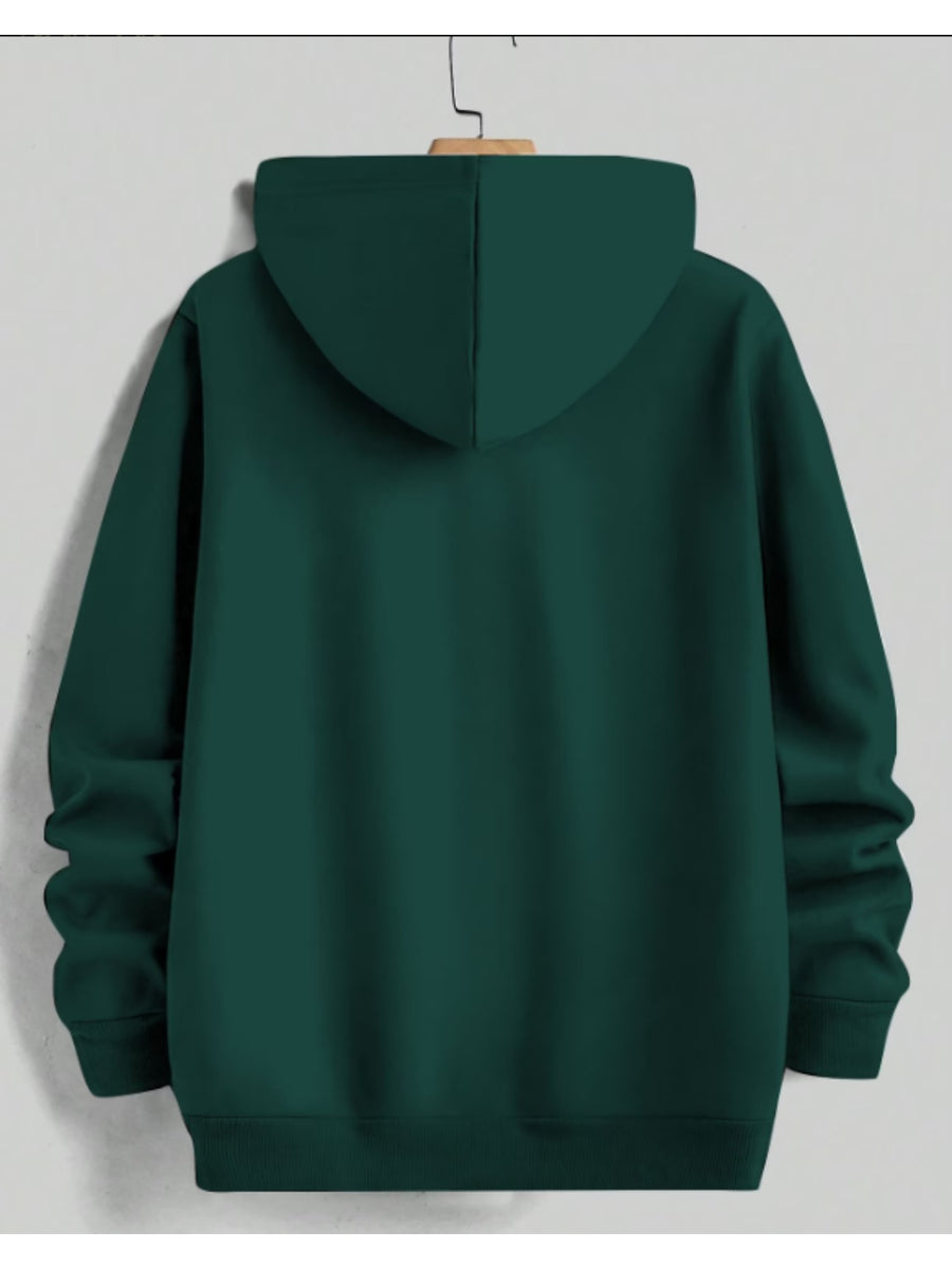 BROOKLYN NEW‑YORK Unisex Versatile Hoodie, Casual and Comfortable Long-Sleeve Pullover, Suitable for Spring, Autumn, and Winter - Dark Green