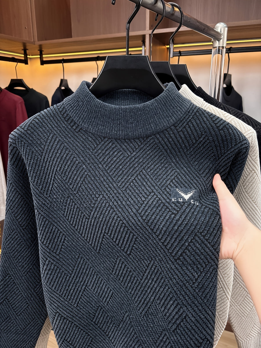 Minimalist Urban Crewneck Sweater for Portable Daily Commuting - Deep Gray