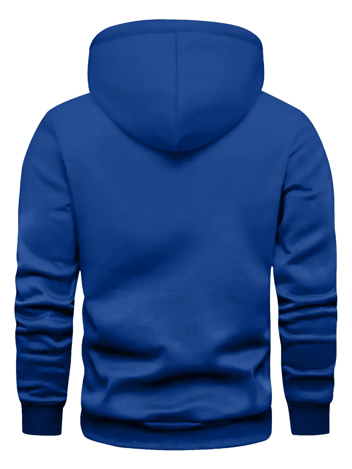 New Arrival: Men'S Hooded Sweatshirt with Geometric Print And Wrinkle-Resistant Fabric - Perfect for Casual Outings And Active Days! - Royal Blue 1