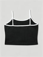 1pc Women's Mini Camisole Top with a Playful and Energetic Cat Print. Features a Cool and Edgy Vibe, Effortlessly Creating a Girly Style. Offers a Youthful and Age-reducing Effect, Adding Both Vitality and a Youthful Look. Suitable for Various Styles - Black And White