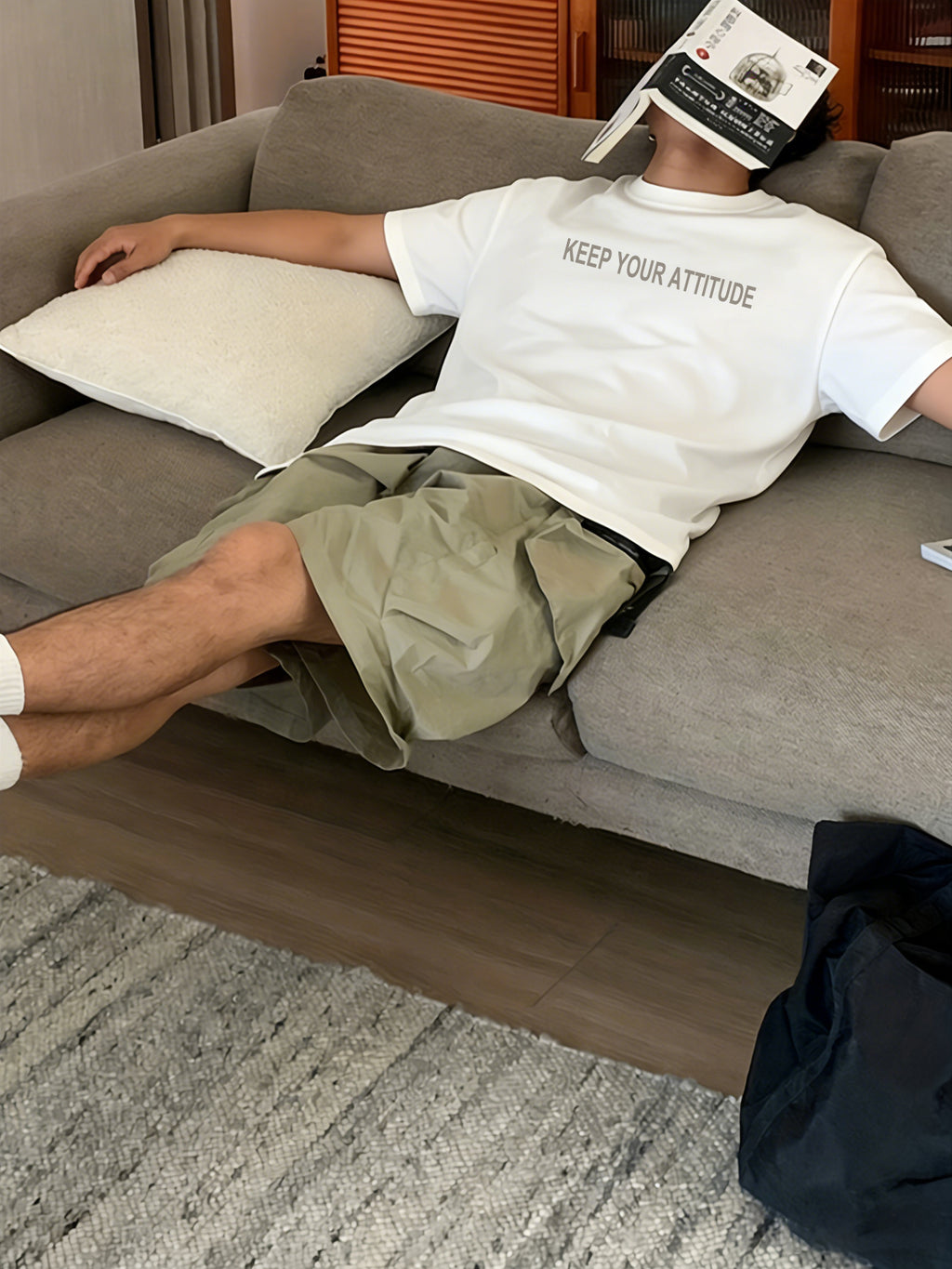 Summer Stylish Niche Printed T-Shirt, Heavyweight High Street English Letter Short Sleeve for Men, Fashionable Loose Fit Daily Short Top - White