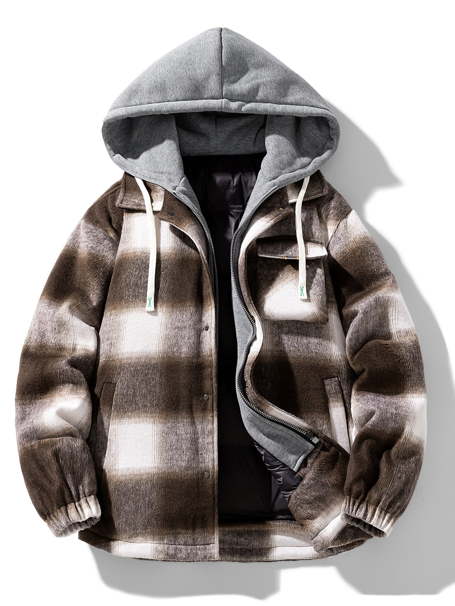 Winter Warm Mesh Padded Coat - Coffee Color