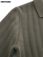 CRRTMARO Men's Warm Collar Sweater - Solid Color Regular Fit Pullover, Casual Long Sleeve Sweater Suitable for Fall Winter Warmth, Versatile for Office & Casual Attire, Hand Washable Top - Black