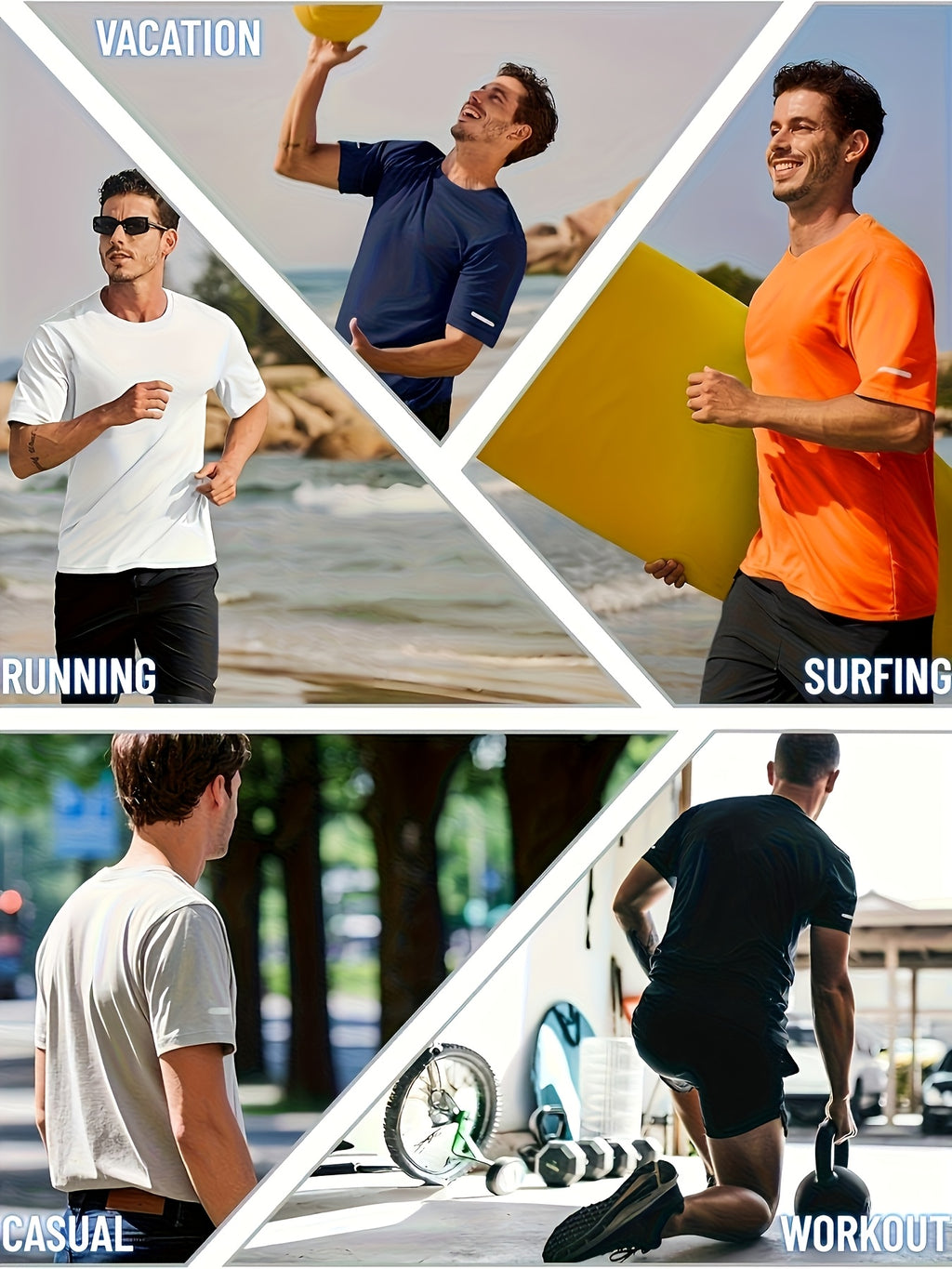 Printed Design- Not Textured Men's Summer Fashion Casual Labeled Shirts, Ideal for Beach Surfing, Outdoor and Indoor Wear - Style 2