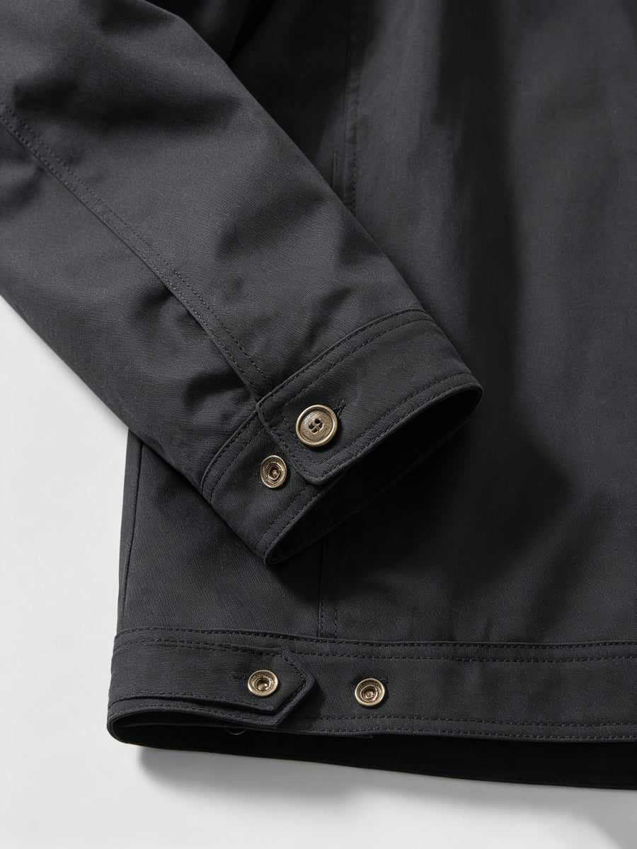 Men'S Jacket Unisex Fashion Street Jacket, Styling: This Jacket Is Suitable for Spring, Autumn, And Winter, Multi-Pocket Casual Jacket. Simply Pair with Faux Denim And Basic T-Shirt for Casual Look - Black