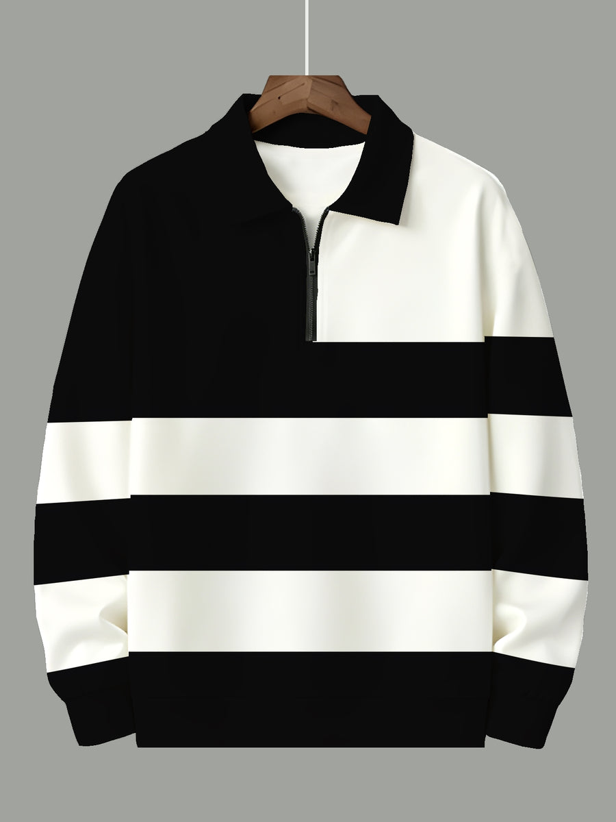 Half-zip Long-sleeve Sweatshirt, Men's Autumn/winter Sweatshirt, Men's Half-zip Sweatshirt - Mixed colors