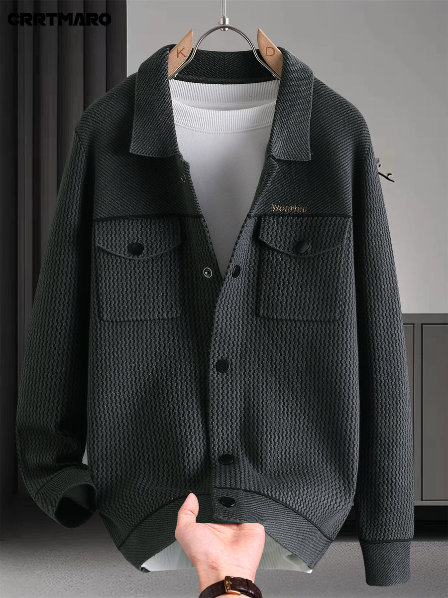 Men'S Pullover Sweater, Warm Long Sleeve Casual Top for Fall And Winter - Dark Gray