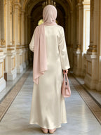 Hot Muslim Women'S Wear Arrives Women'S Dress Classic Loose Fit Middle Eastern Traditional Robe Wealthy Muslim Long Skirt Long Abaya Restoring The Essence of Middle Eastern Traditional Robe, an Elegant Long Dress Suitable for Prayer, Commuting - Multicolor A