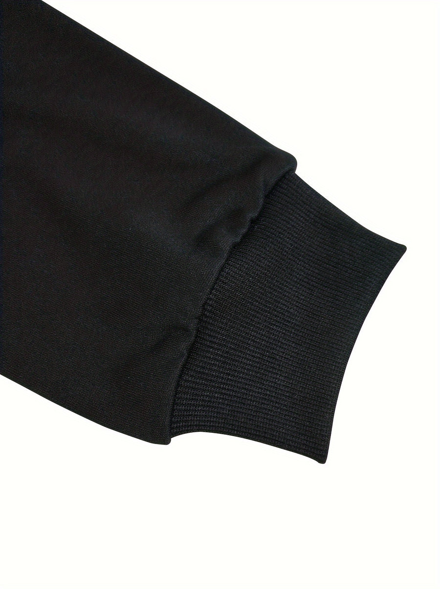 Womens Chic Hooded Drawstring Dress - Casual Long Sleeve Loose Fit - Comfortable & Versatile Solid Color - Perfect for All Season - Black