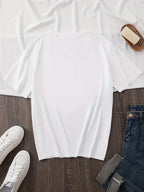 A Very Trendy Solid-color Women's Fashion T-shirt That Is Perfect for Spring and Summer, and Versatile Enough for All Seasons and All Body Types! - White
