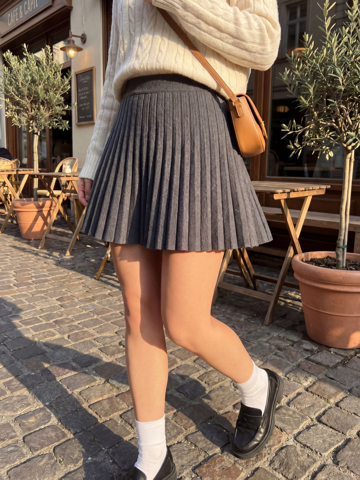 Women'S All-Match Solid Pleated Short Skirt, Multi-Size Available, Casual Cute Playful Elastic Waist Short Skirt, Pleated Umbrella Skirt, Spring And Autumn Season Favorite Outfit Gift for Every - Grey