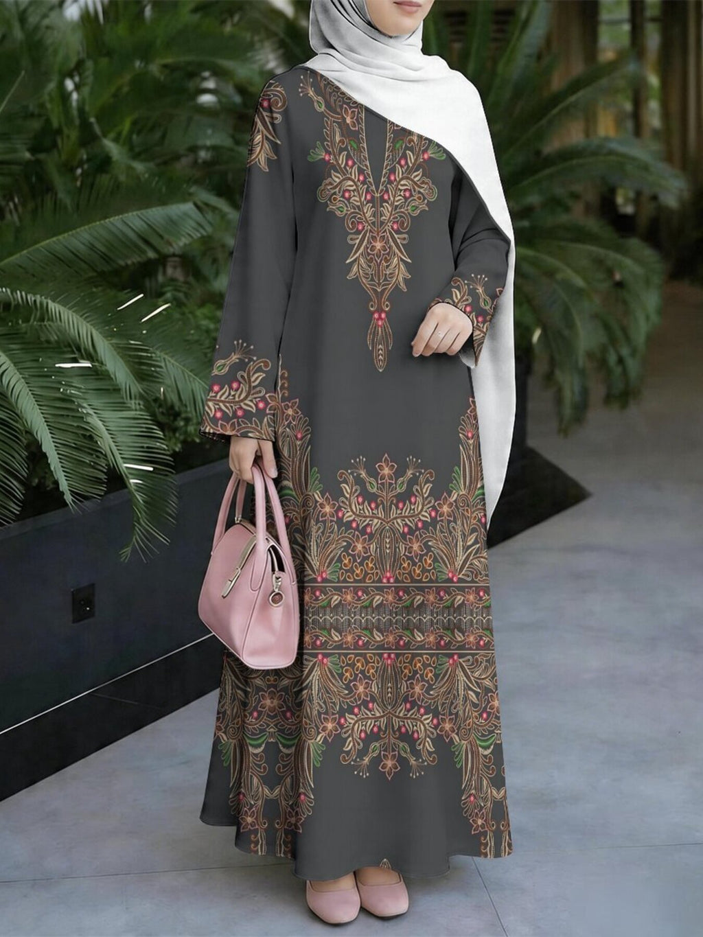 New Muslim Women'S Clothing Arrives, Women'S Dress, Classic Loose Fit, Middle Eastern Traditional Robe, Elegant Muslim Long Dress, Long Abaya, Restoring The Essence of Middle Eastern Traditional Robes, Suitable for Prayer, Commuting, And Parties - Mixed colors