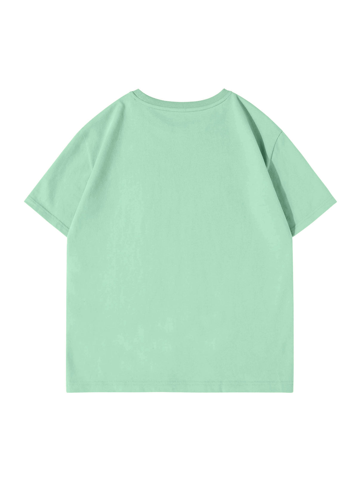 100% Men'S Summer Casual T-Shirt, Loose Fit - Light Green